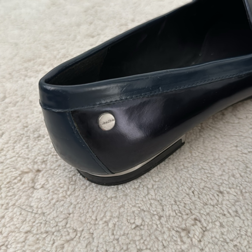 Calvin Klein Black Leather Slip-On Loafers - Picture 6 of 6